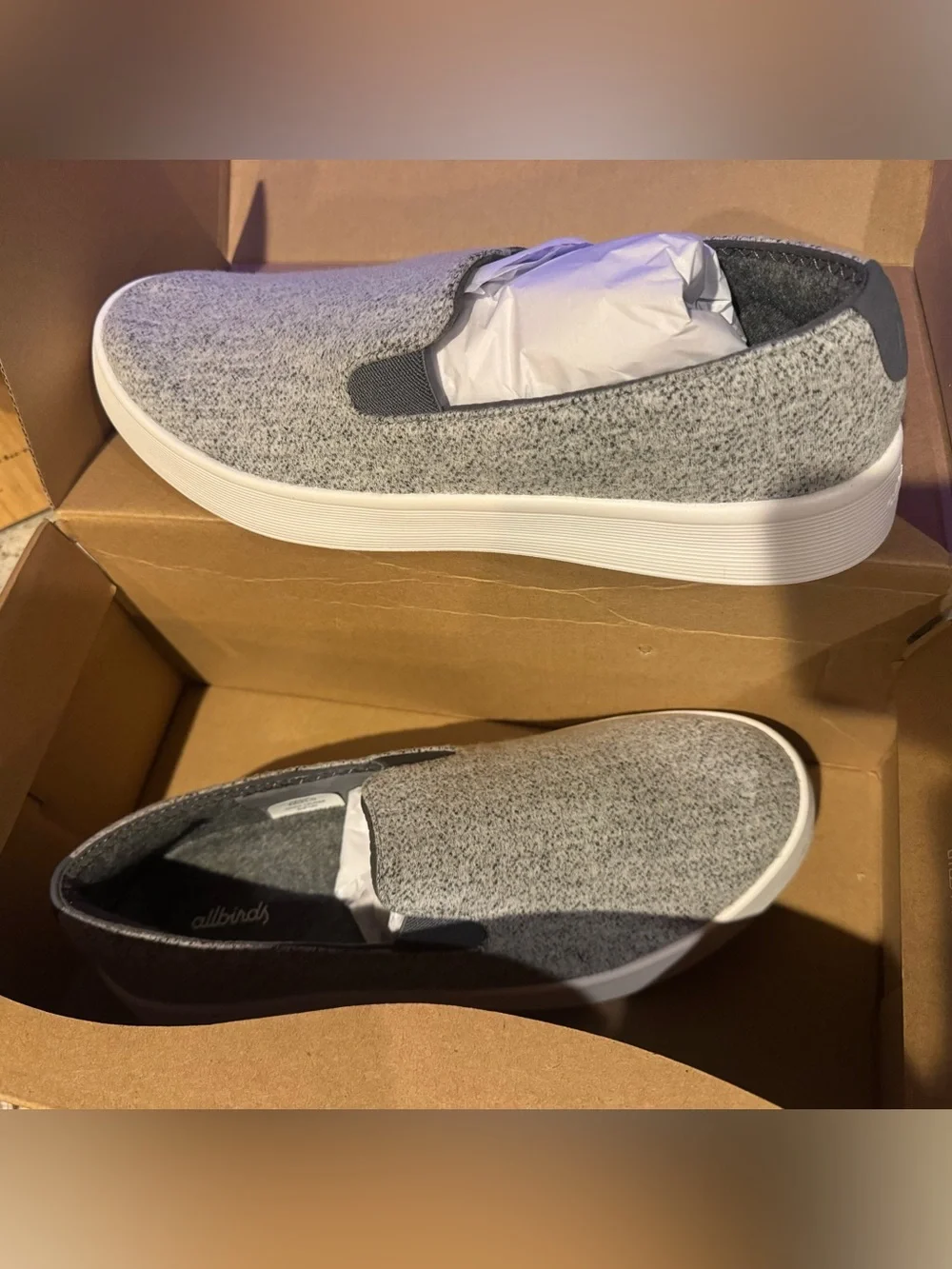 Allbirds Men’s Wool Slip-On Loafers in Heather Gray